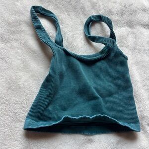 Free people Teal Ribbed Women's Top